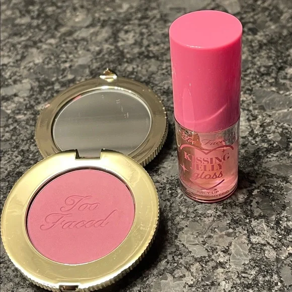 Too Faced Dream A Little Dream Set Candy Clouds Blush & Pink Sherbet Jelly Lip - Picture 14 of 14